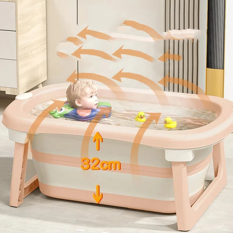 Foldable Baby Bathtub for Newborns & Toddlers – Space-Saving Bath Tub with Easy Storage Lightweight & Portable Design