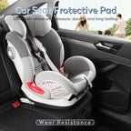 Car Seat Safety Protector Leather Pad for Kids Baby Pets Universal Rear Seat Cushion Child Protective Mat With Storage Net Cover