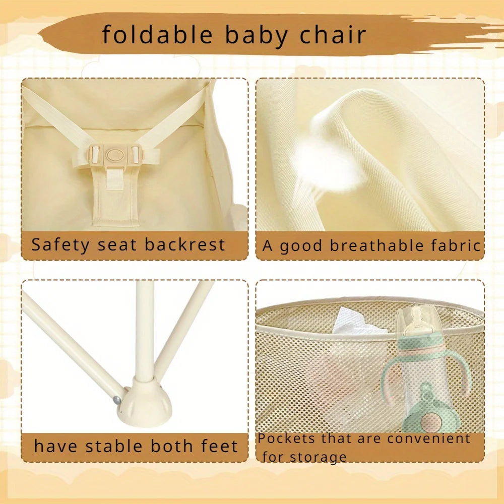Durable High Chair with Adjustable Footrest