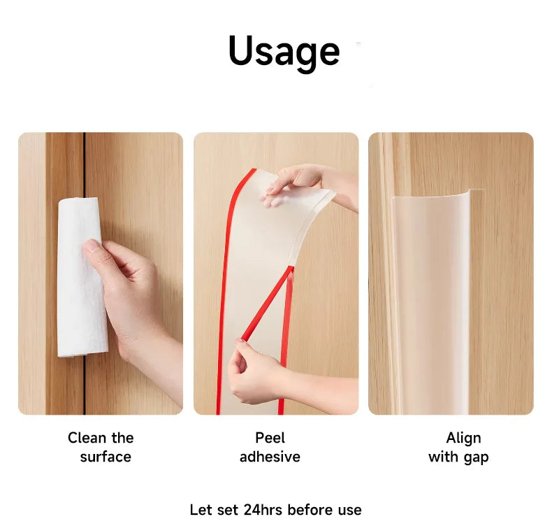 AIBEDILA Baby Safety Anti-Pinch Door Gap Protection Strip Soft Foam Door Guard Kids Finger Protection Childproofing Accessory