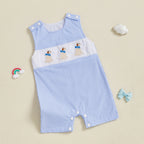 Baby Boy Embroidered Romper
