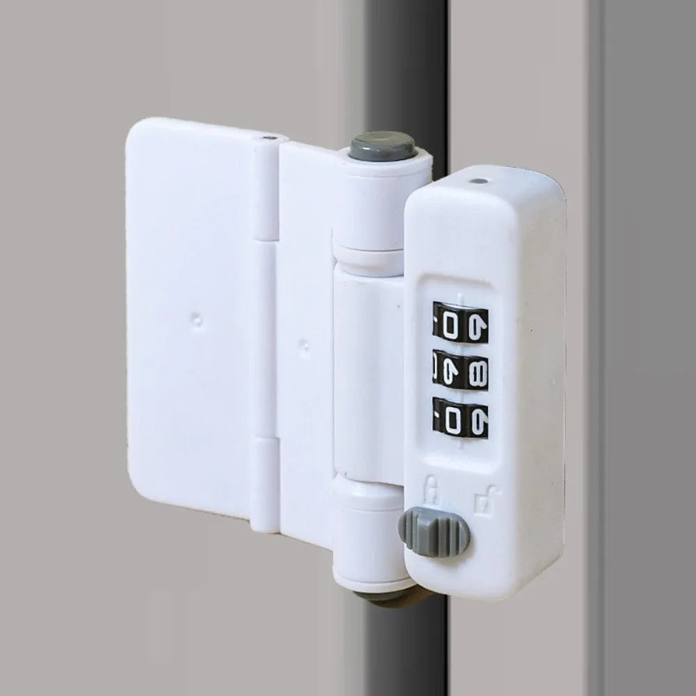 Baby Safety Drawer Lock password Anti-Pinching Hand Cabinet Drawer Locks Plastic White Safety Buckle for Kids Protection