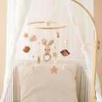 Wooden Rattles Toys Baby Crib Mobile Bed Bell Soft Felt Hot Balloon Newborn Music Bed Bell Hanging Toys Crib Bracket Baby Gifts