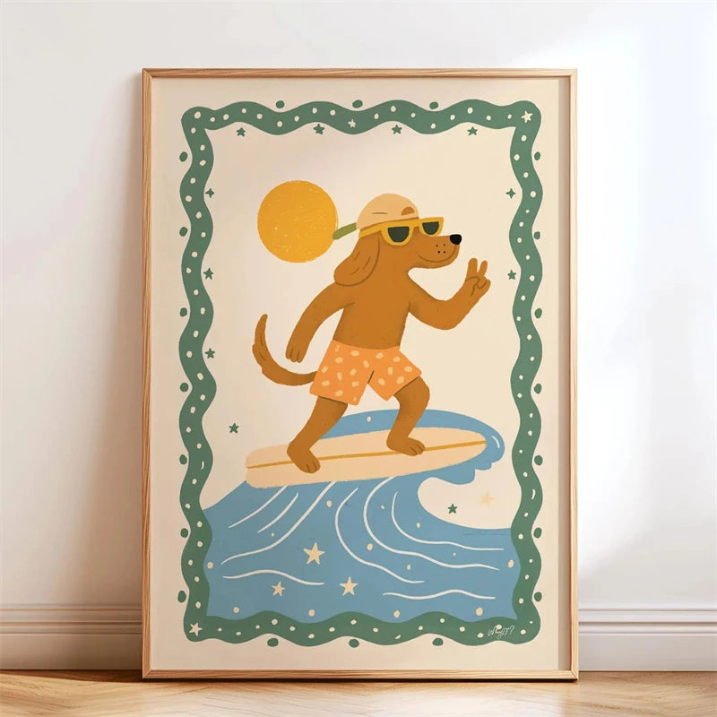 Animal-themed Baby Room Posters: Stylish and Playful Animal Prints Whimsical Canvas Wall Art Suitable for Modern Baby Room De