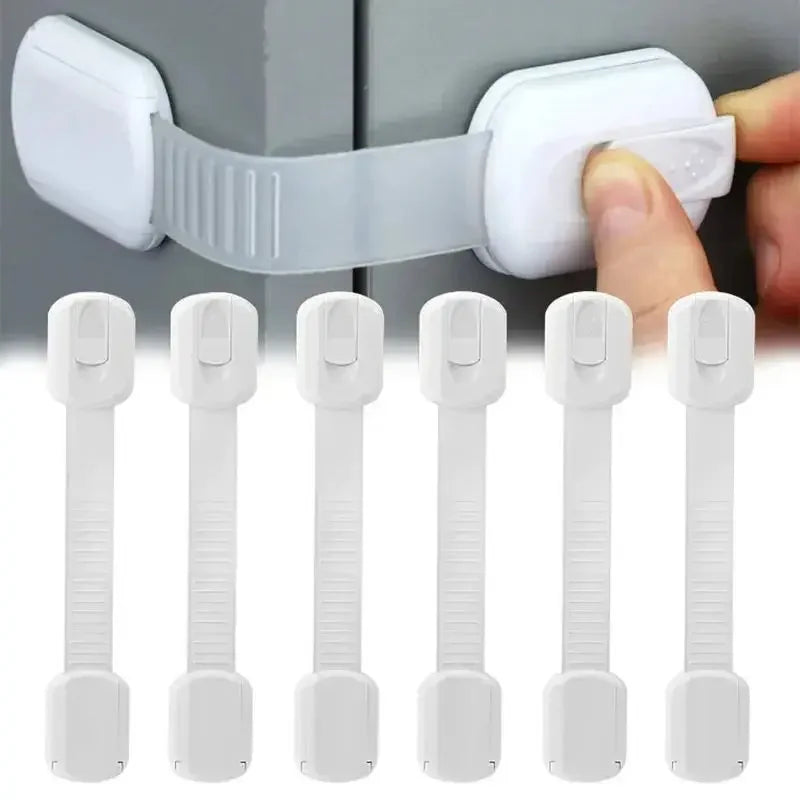Baby Safety Cabinet Locks Adhesive Child Proofing Latches To Baby Proof Cupboard Drawers Fridge Adjustable Kids Proofing Straps