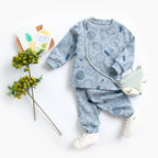 Baby Clothes Sets Cute Autumn Animal Pattern Kids Tops + Long Pants Cotton Casual 2pcs