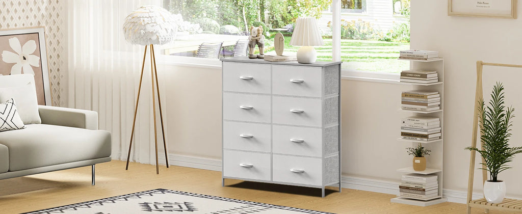 Children's Wardrobe For Bedroom With 8 Fabric Drawers
