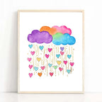 Pink Cartoon Cute Unicorn Nursery Girl Room Rainbow Art Poster Canvas Painting Wall Prints Picture Children Room Home Decor