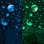 Luminous Moon and Stars Wall Stickers for Kids Room Baby Nursery Home Decoration Wall Decals Glow in the Dark Bedroom Ceiling