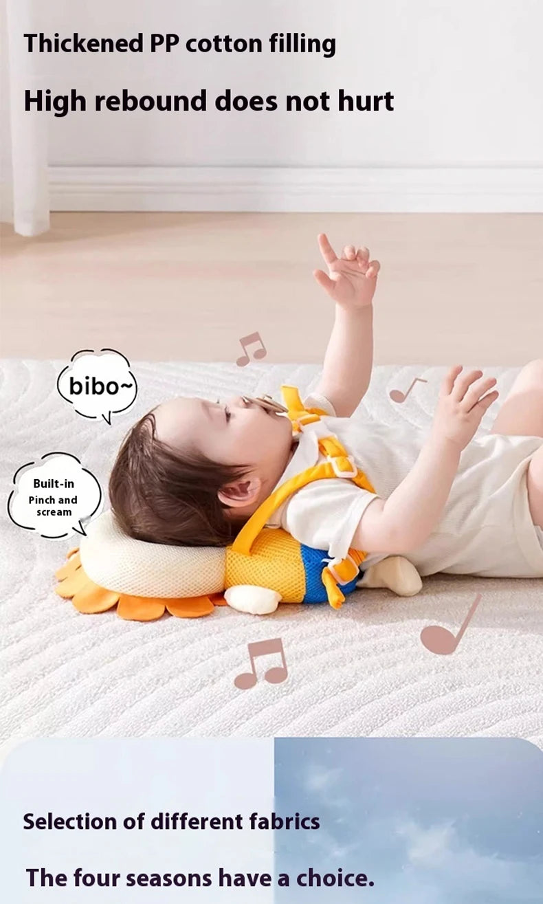 AIBEDILA Baby Head Protector Safety Pad Cushion Cartoon Anti Fall Back Pillow Headrest Newborn Infant Toddler Baby Protection