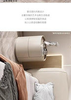 Home Living Room Sofa Side Cabinet, Creative Round Solid Wood Bedside Table, New Simple Modern Small Bedroom Storage Cabinet