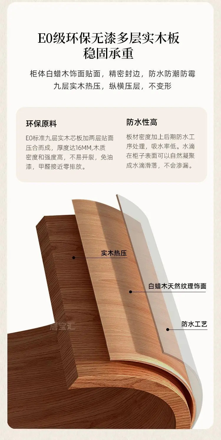 High-end Luxury Antique Bedside Table Ash Wood Artistic Four-leaf Clover Sofa Side Cabinet Bedroom Bedside Cabinet