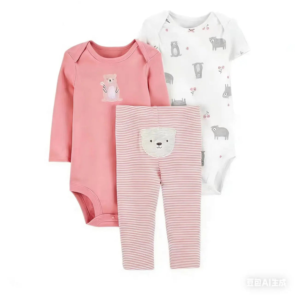 3-Piece Newborn Cotton Outfit Set