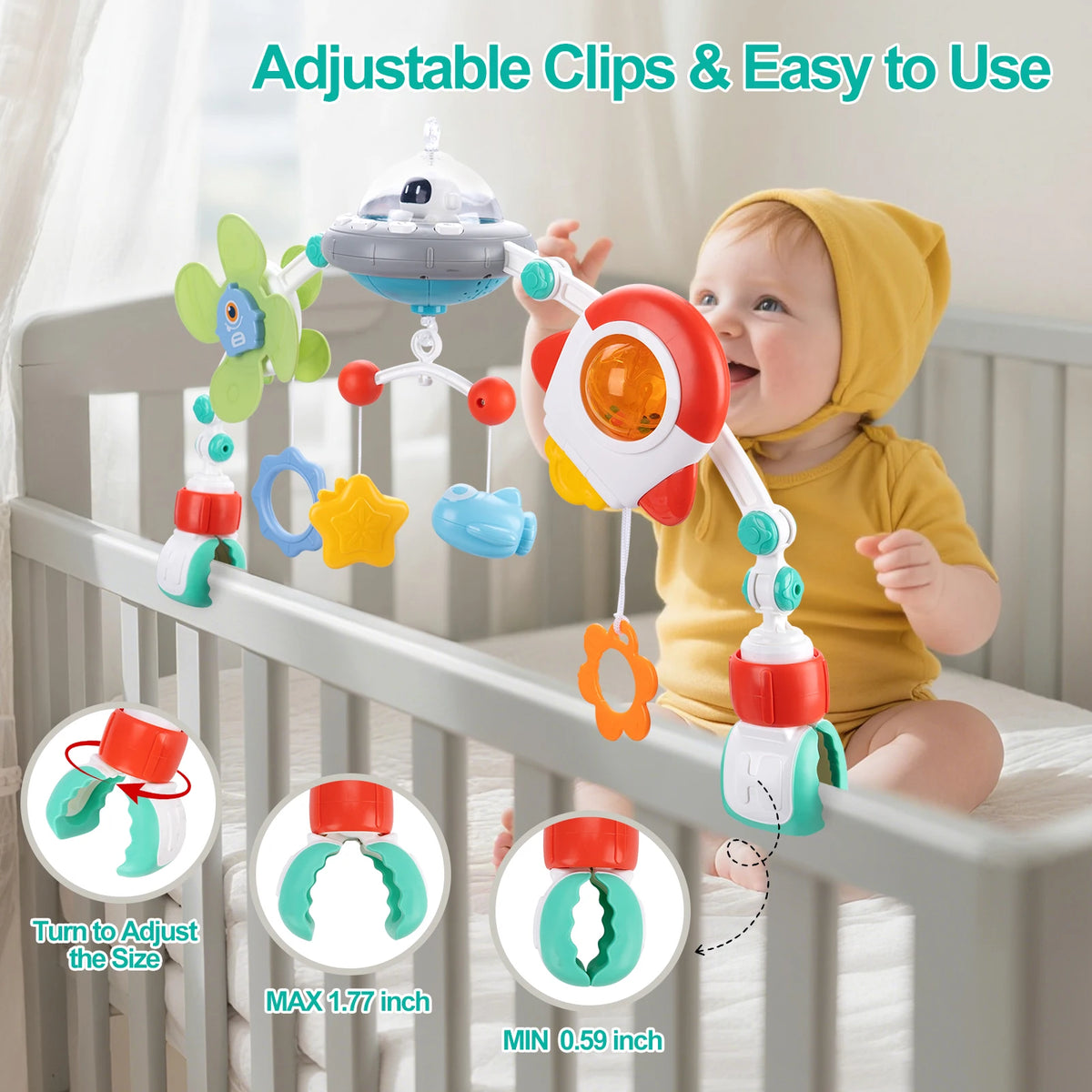 Musical Baby Stroller & Crib Activity Arch