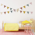 Pennant Banner Flags Nursery Bunting Banner Flags Washable Cotton Fabric Triangle Pennant Garlands for Living Room and Bedroom