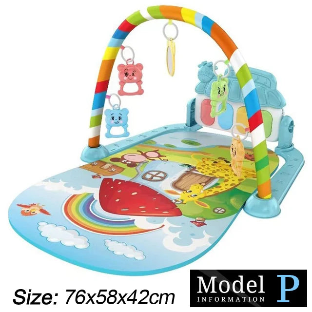 Baby Activity Gym with Piano & Play Mat