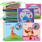 Baby Cloth Books – Animals, Fruits & Numbers