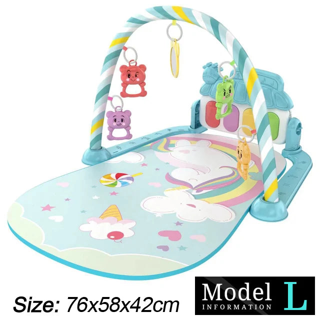 Baby Activity Gym with Piano & Play Mat
