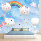 8+ Cartoon Nursery Flower Castle Walls Home Decor Self Adhesive Optional Photo Wallpaper for Bedroom Decoration Kids Baby Mural
