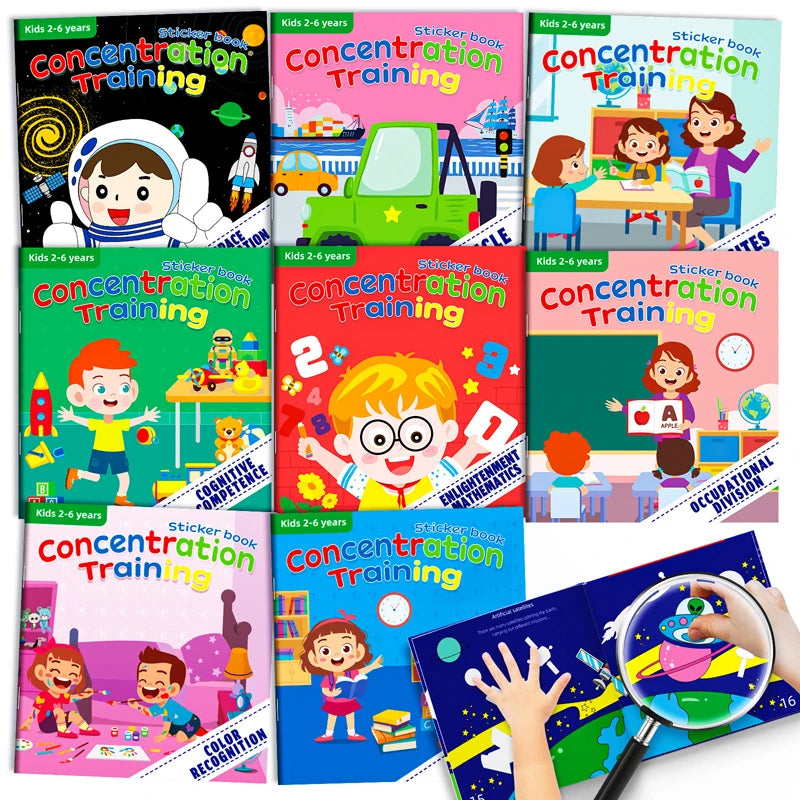 Montessori Cartoon Sticker Activity Book
