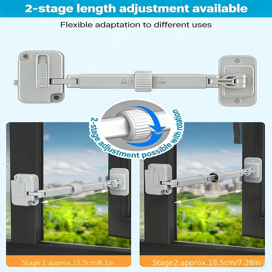 No-Punch Child Safety Lock for Windows & Doors, Anti-Cracking Security Lock, 1PC Durable Baby Proofing Home Protection Accessory