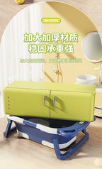 Household Newborn Baby Bath Tub Baby Can Sit and Lie Down Temperature-Sensing Bath Tub Bath Bucket Baby Folding Bath Tub