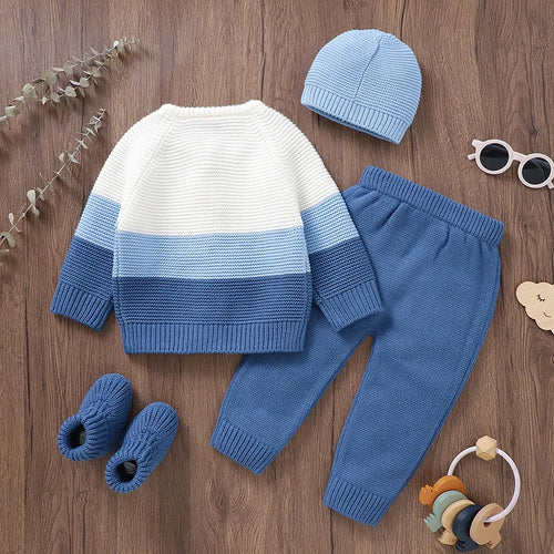 4-Piece Knit Baby Outfit Set
