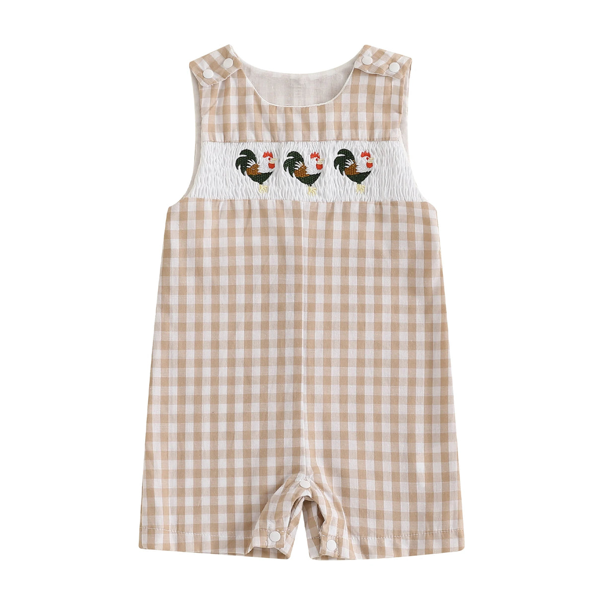 Baby Boy Embroidered Romper
