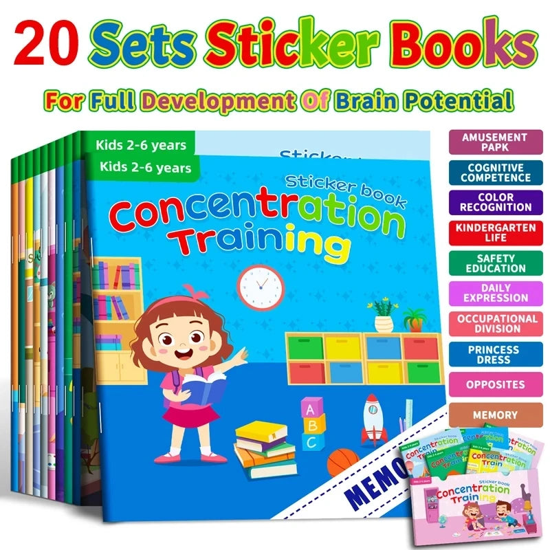 Montessori Cartoon Sticker Activity Book