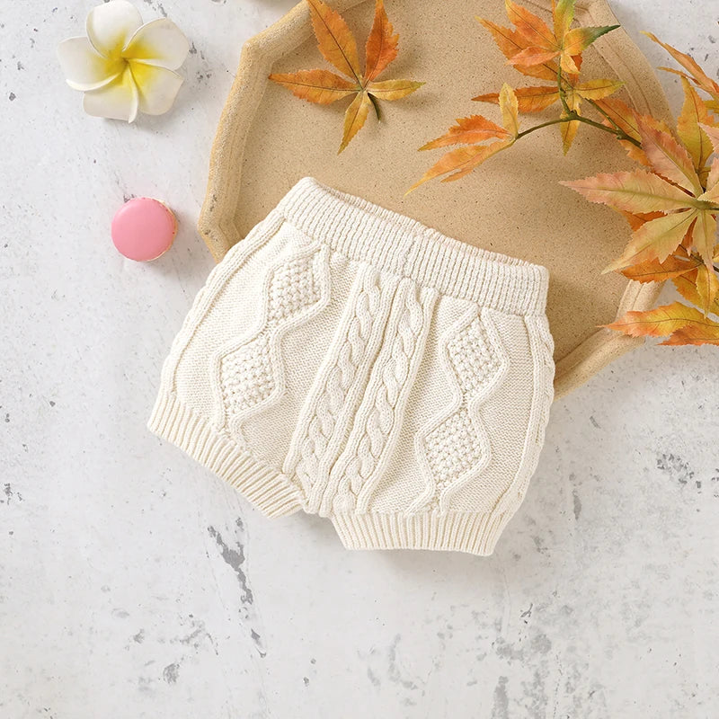 Cotton Knit Baby Sweater & Pants Set