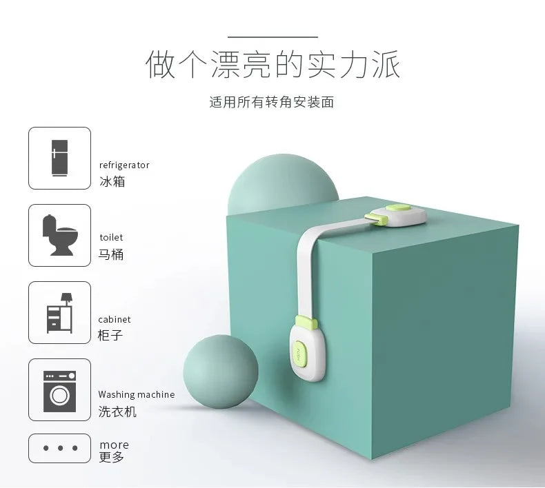 Child Safety Cabinet Locks Drawer Latches Baby Proofing Pinch Resistant for Kitchen Fridge Oven Door Multipurpose Protector