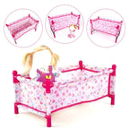 Foldable Doll Crib for Pretend Play