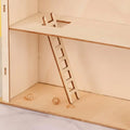 Wooden Children Assembly House Paintable DIY Small Cabin Decor Miniature Dollhouse Furniture for Kids