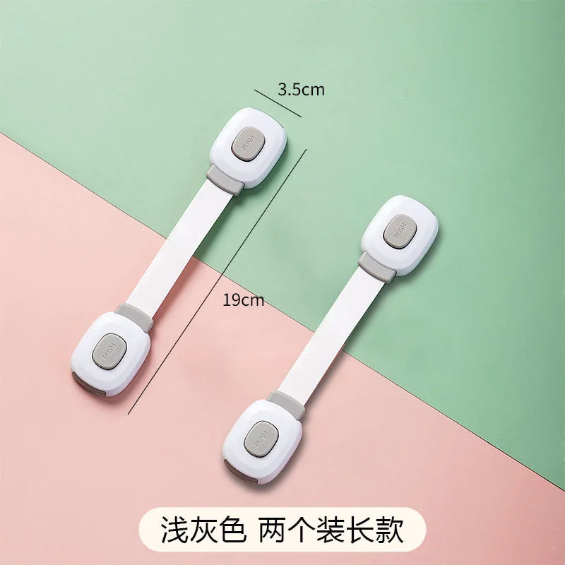 Child Safety Cabinet Locks Drawer Latches Baby Proofing Pinch Resistant for Kitchen Fridge Oven Door Multipurpose Protector