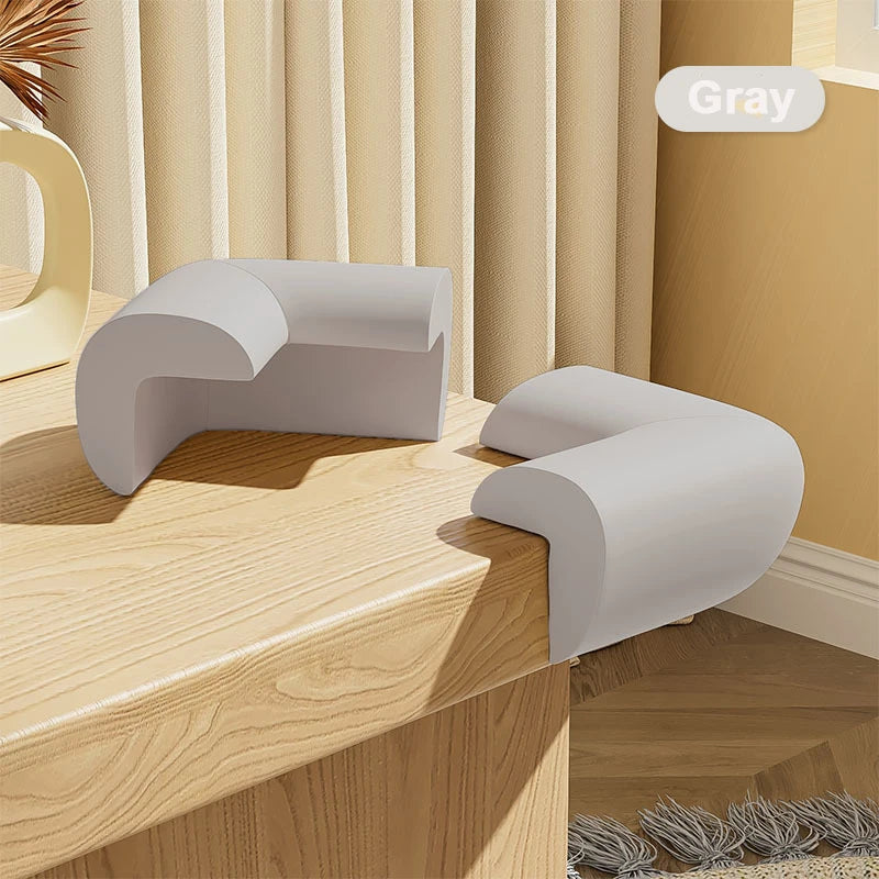 4pcs Soft Baby Proofing Corner Guards - Pre-Taped Table Corner Protector for Child Safety Furniture Bumper & Sharp Edge