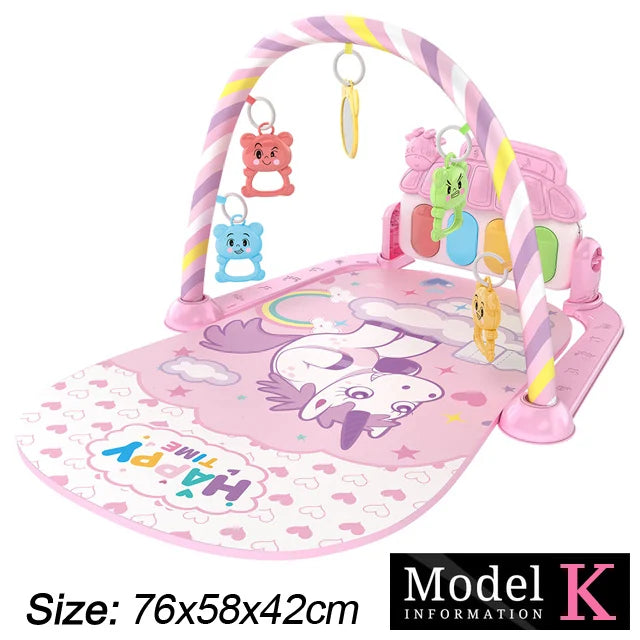 Baby Activity Gym with Piano & Play Mat