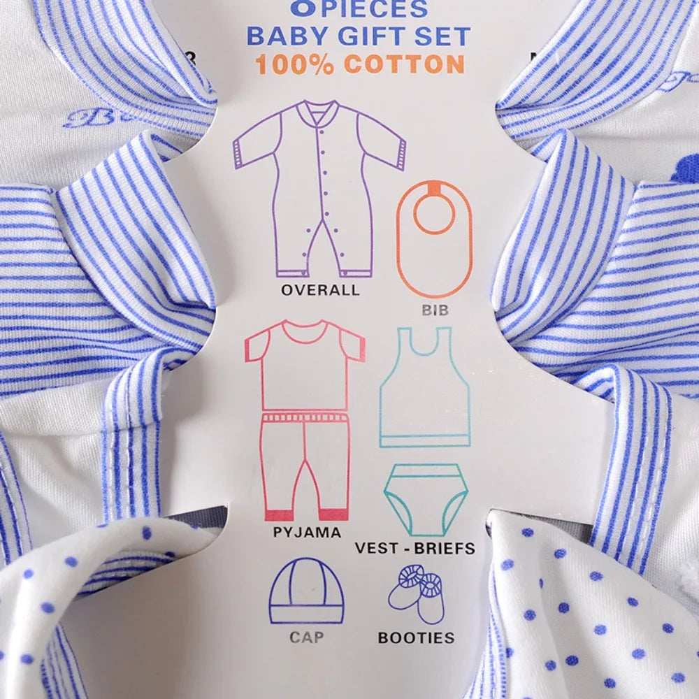 8pcs/set Children's Clothing Baby Newborn Set Pure Cotton 0-3M Baby Clothes Spring Autumn