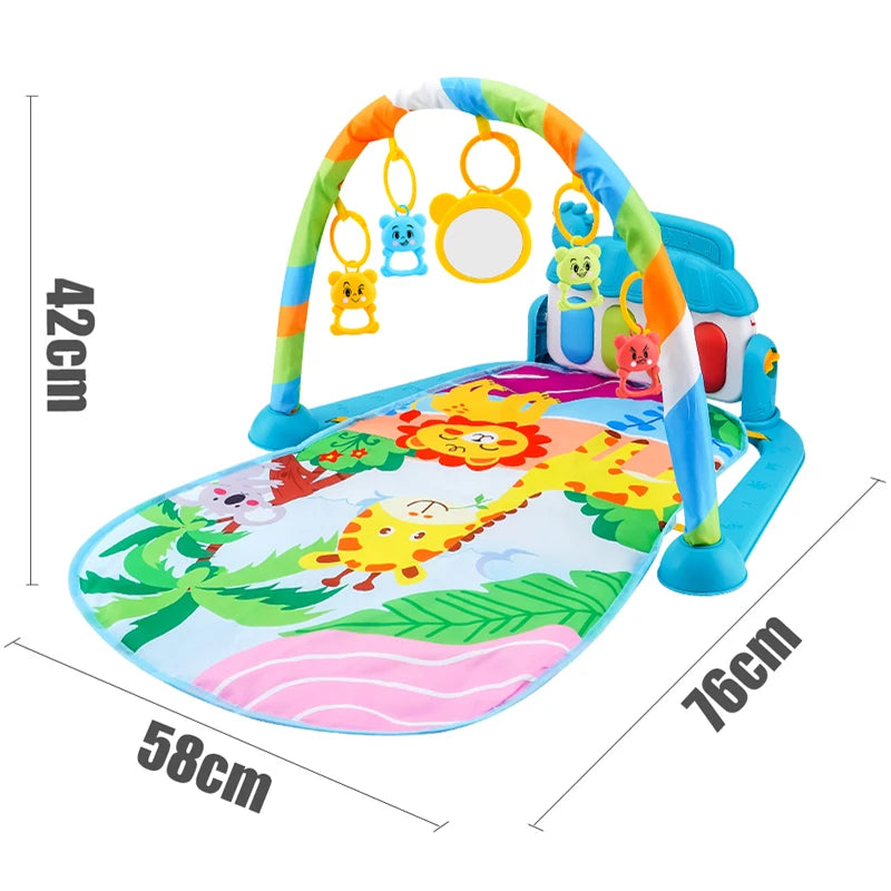 Baby Activity Gym with Piano & Play Mat