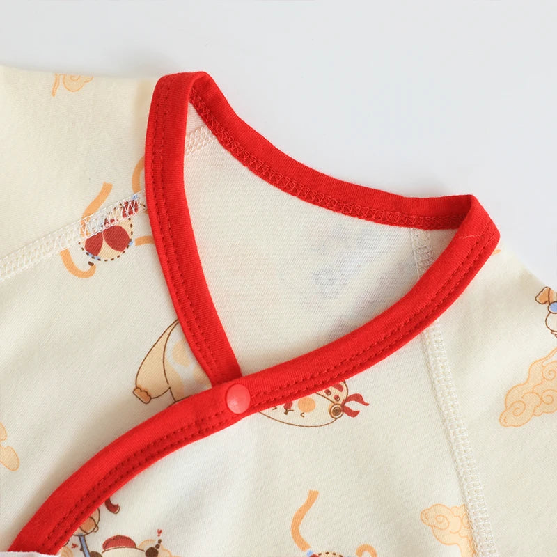 Baby Clothes Spring and Autumn Pure Cotton Base Layer Underwear Newborn Monk-Style Clothing 0-3 Months 6 Baby Romper Jumpsuit Spring Outfit