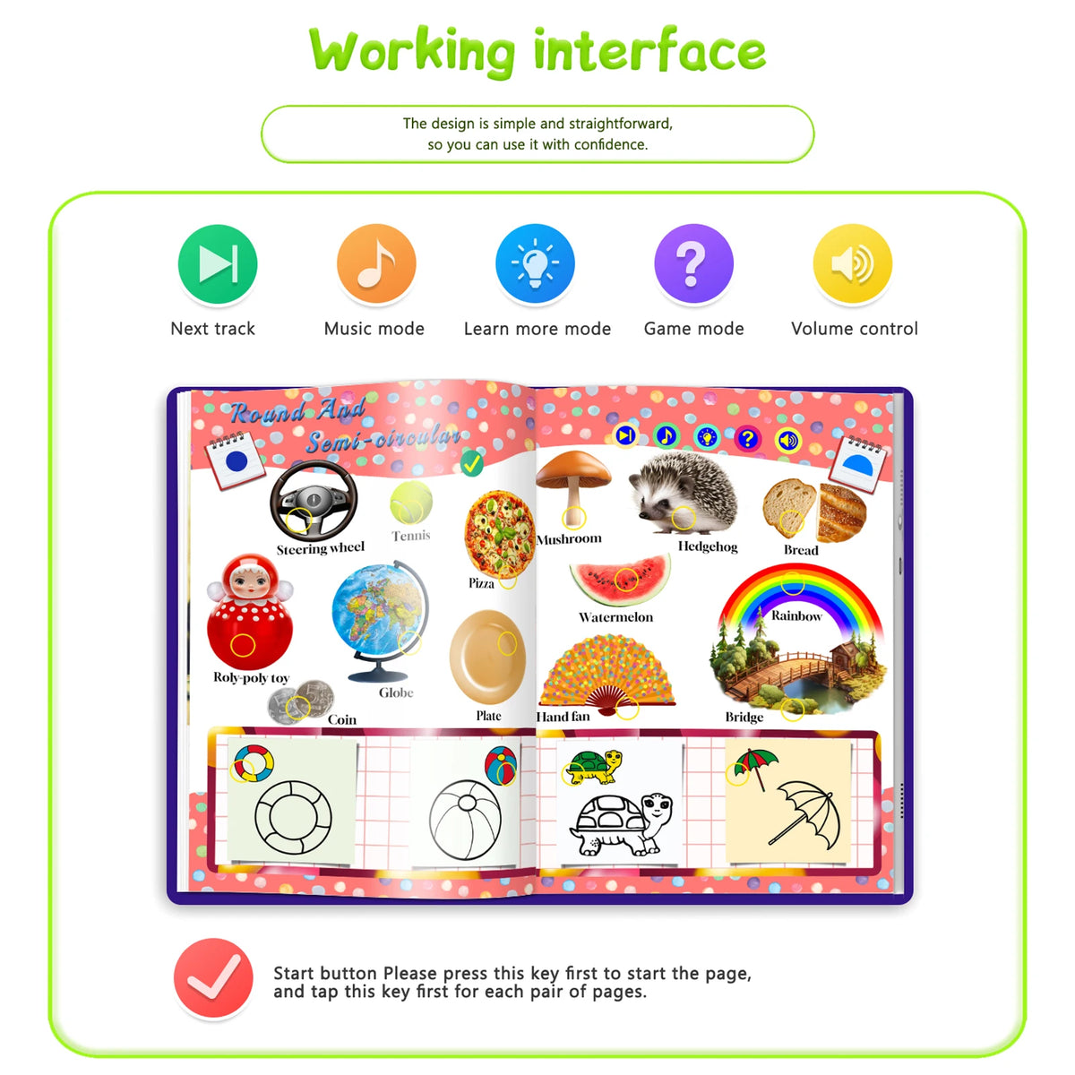 Colours&Shapes Early Educational Talking E-Book Montessori Interactive