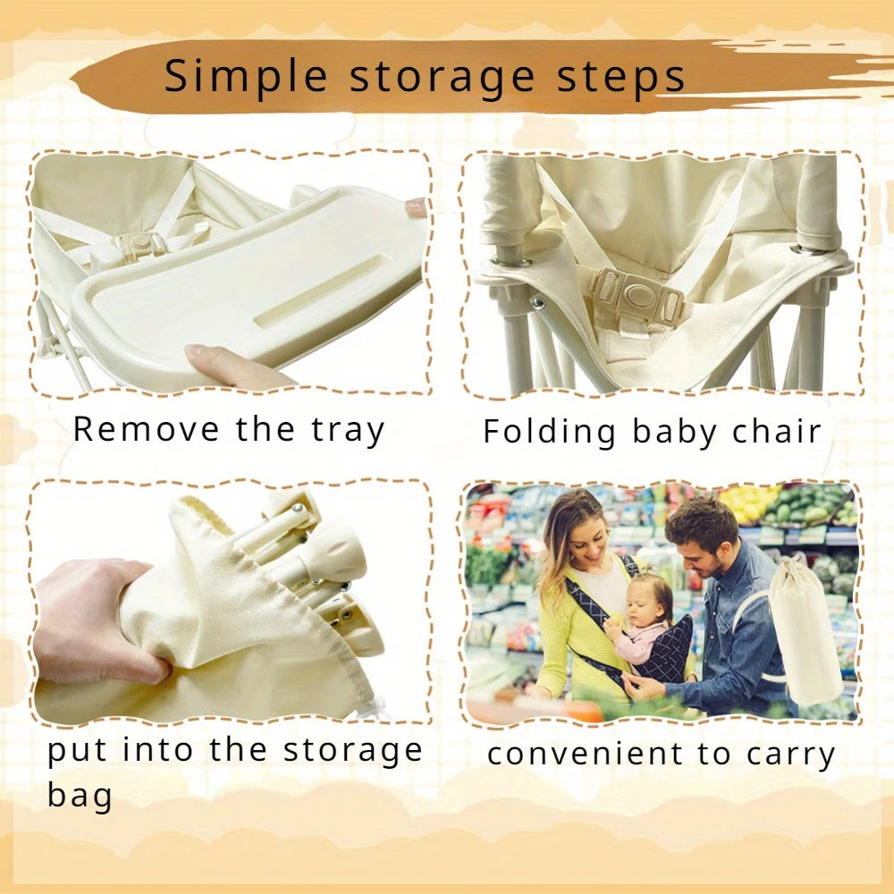 Durable High Chair with Adjustable Footrest