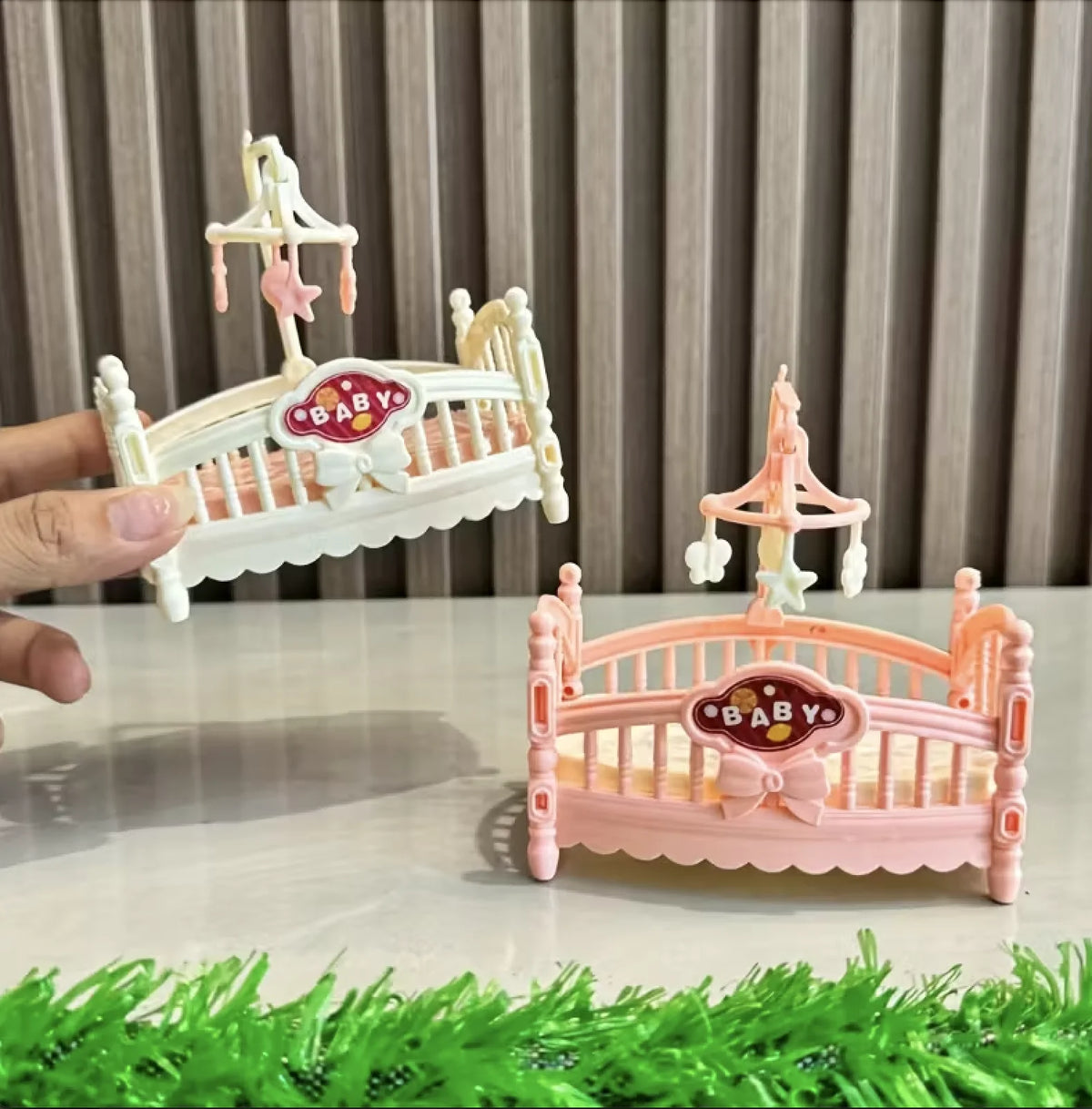 Miniature Dollhouse Cradle Bed