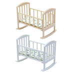 1/12 Dollhouse Mini Cradle Baby Bed Rocking Bed Model Dollhouse Simulation Furniture Decoration Play Toy Dolls House Accessories