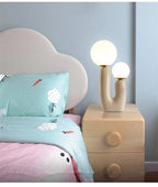 Nordic Children's Room Bedroom Bedside Lamp Creative Art Table Lamp Decoration Model Room Living Room Double Head Table Lamp