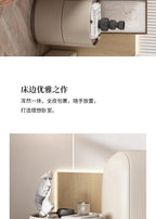 Home Living Room Sofa Side Cabinet, Creative Round Solid Wood Bedside Table, New Simple Modern Small Bedroom Storage Cabinet