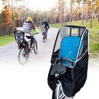 Bicycle Child Seat Canopy Cover Waterproof Bike Child Seat Rain Canopy Bicycle Rain Cover with Transparent Window Universal Pad