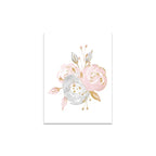 Baby Decoration Bedroom Child Posters Girl's Room Prints Nursery Pink Flower Wall Art Canvas Painting Pictures kids Room Decor
