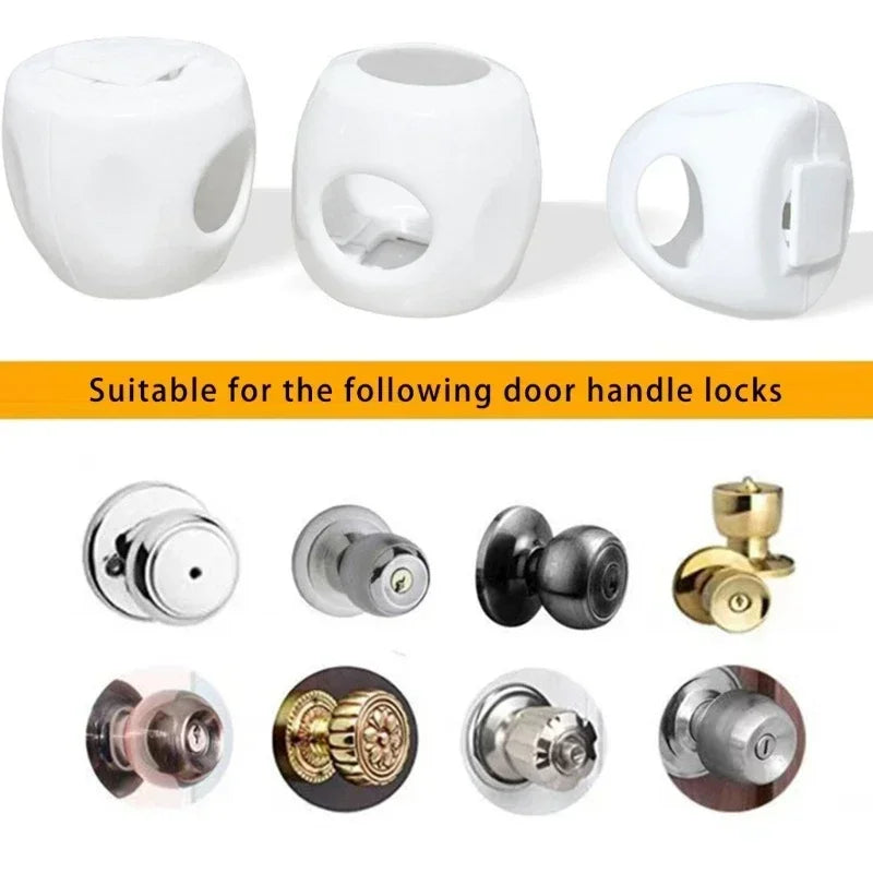 Baby Safety Door Lock with Protective Cover, Child Safety Design, Prevents Accidental Opening, Essential for Home Safety