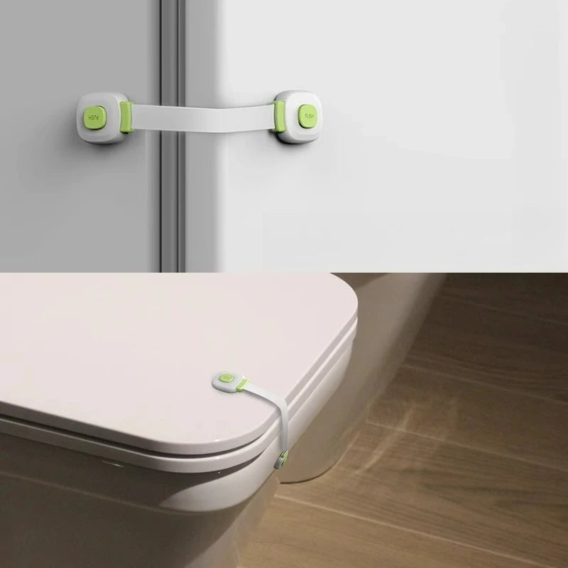 Child Safety Cabinet Locks Drawer Latches Baby Proofing Pinch Resistant for Kitchen Fridge Oven Door Multipurpose Protector
