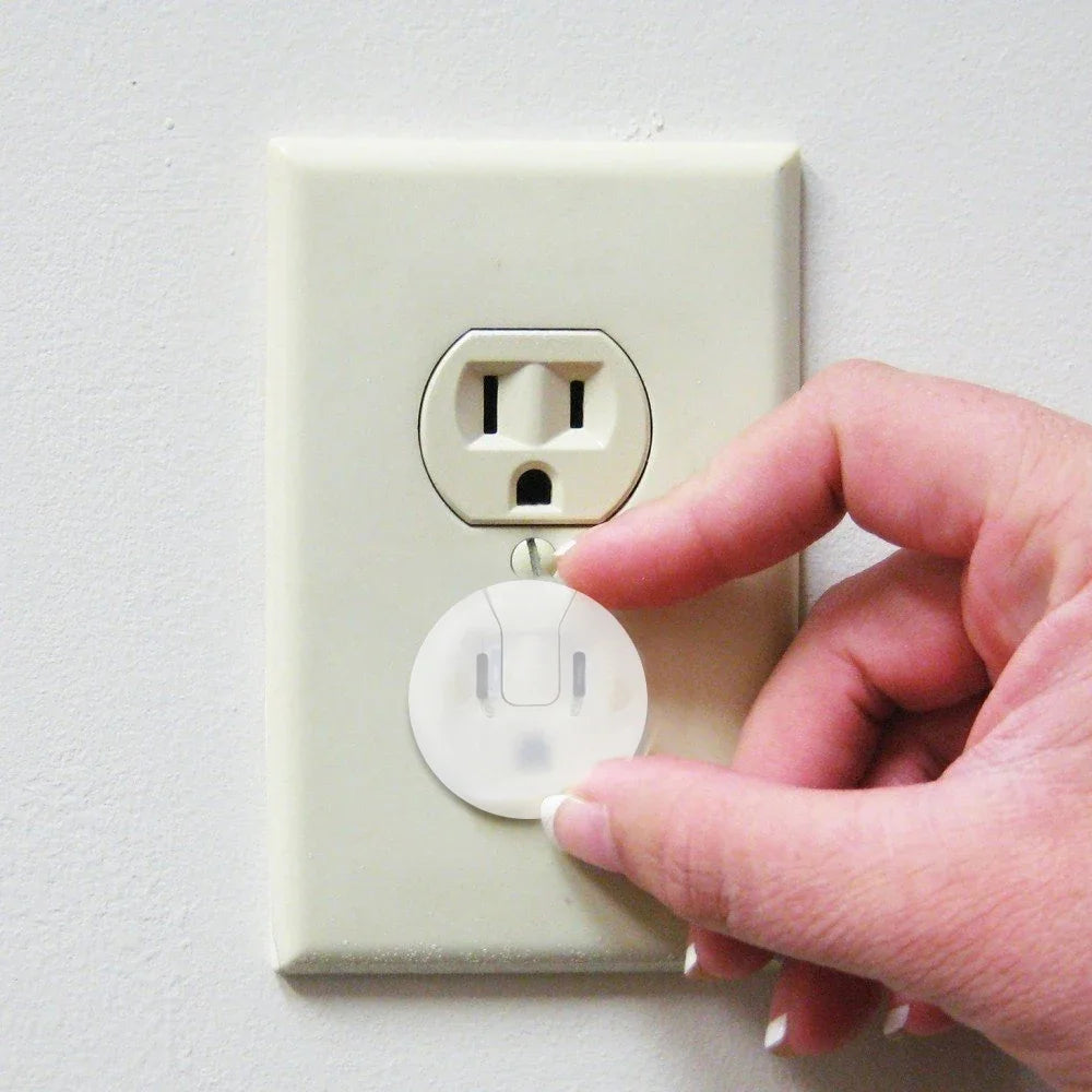 10/20PCS Childproof Outlet Covers – US Standard Baby Safety Plugs, Clear Electrical Socket Protectors for Home & Export